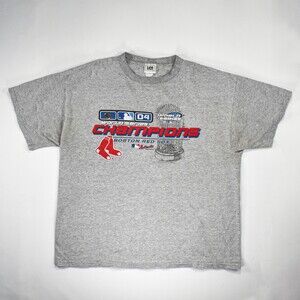 Vintage Y2K Boston Red Sox World Series Champions Lee Sport T-Shirt - XL